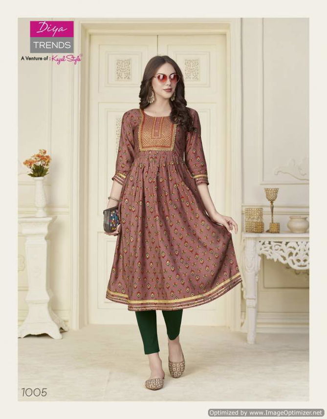 Fashion Samora 1 Heavy Rayon Ethnic Wear Embroidery Kurti With Pant Collection